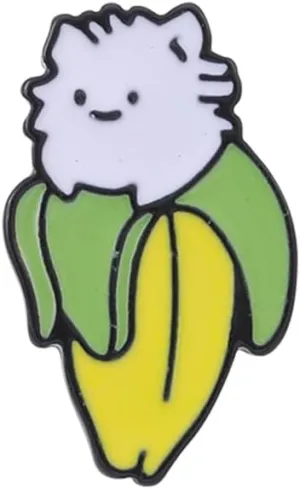 Banana Cat Awesome Brooch Cartoon Enamel Brooch Pin Jacket Lapel Metal Pins Brooches Badges Exquisite Jewelry Accessories