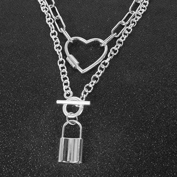 Carabiner Layered Chain Necklaces