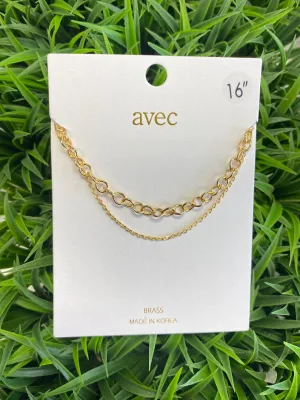 Circle Link Layered Necklace