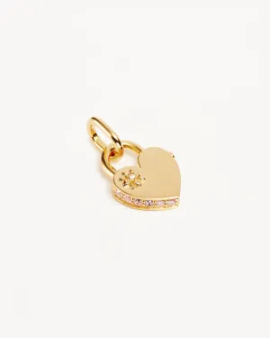 Connected Hearts Padlock Pendant Gold