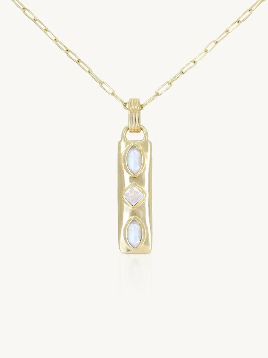 Coronet Moonstone Gold Necklace