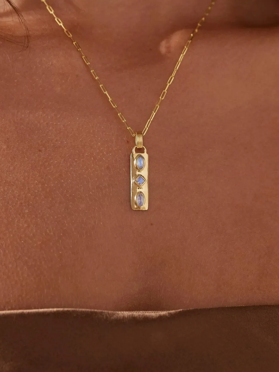 Coronet Moonstone Gold Necklace