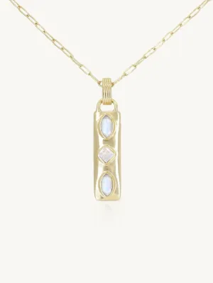 Coronet Moonstone Gold Necklace