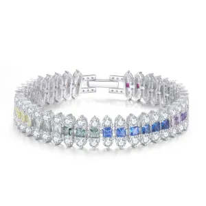 Cubic Zirconia Trendy Alloy Chain Link-أساور نسائية عصرية
