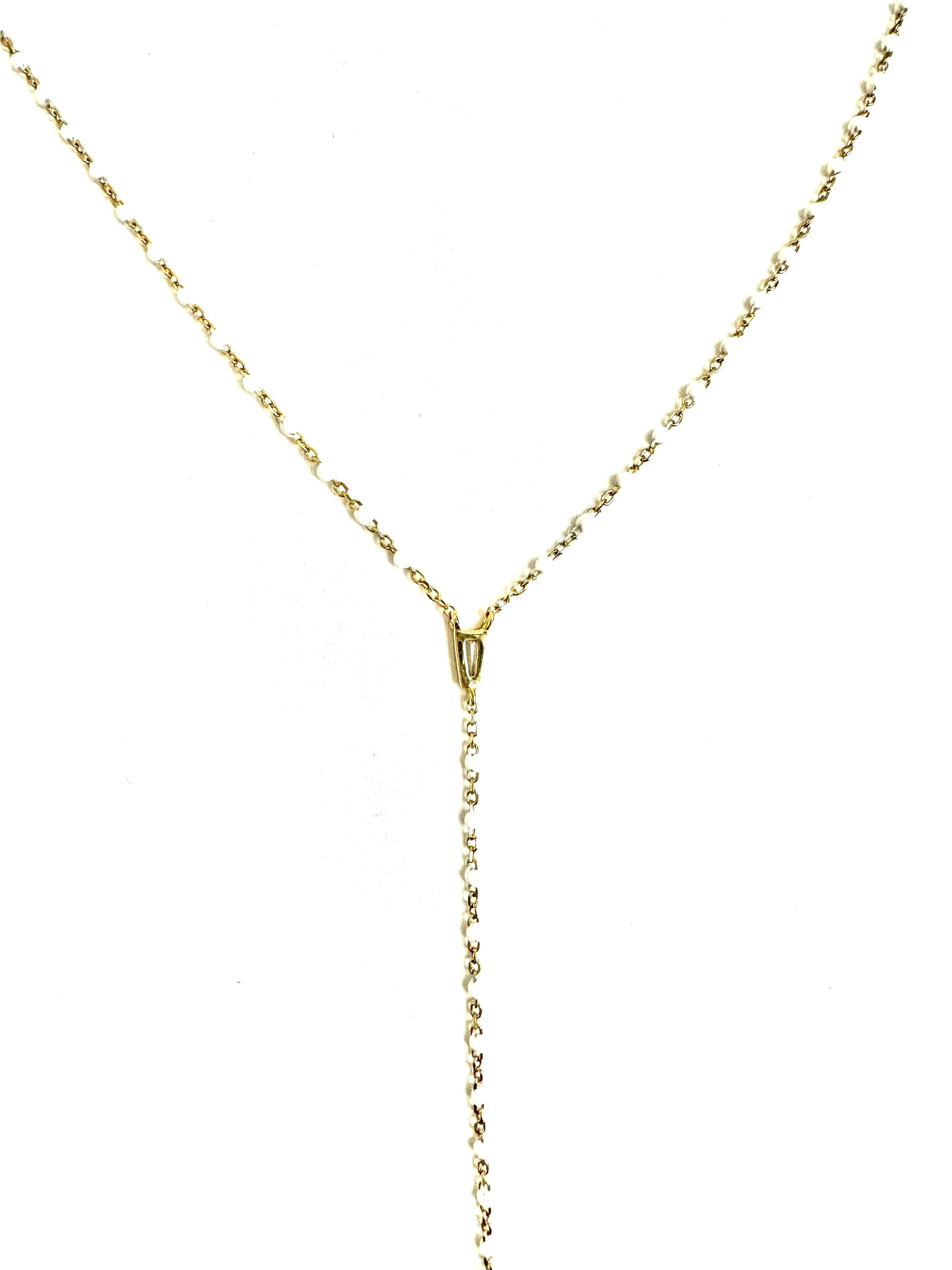 Enamel Bead Y Necklace