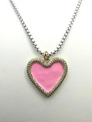 Enamel Heart Necklace