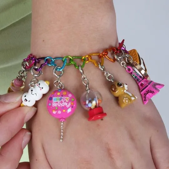 Heart Link Bracelet (Rainbow)