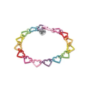 Heart Link Bracelet (Rainbow)