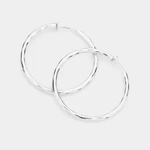 iLLASPARKZ 1.75 Inch Clip On Hoop Earrings