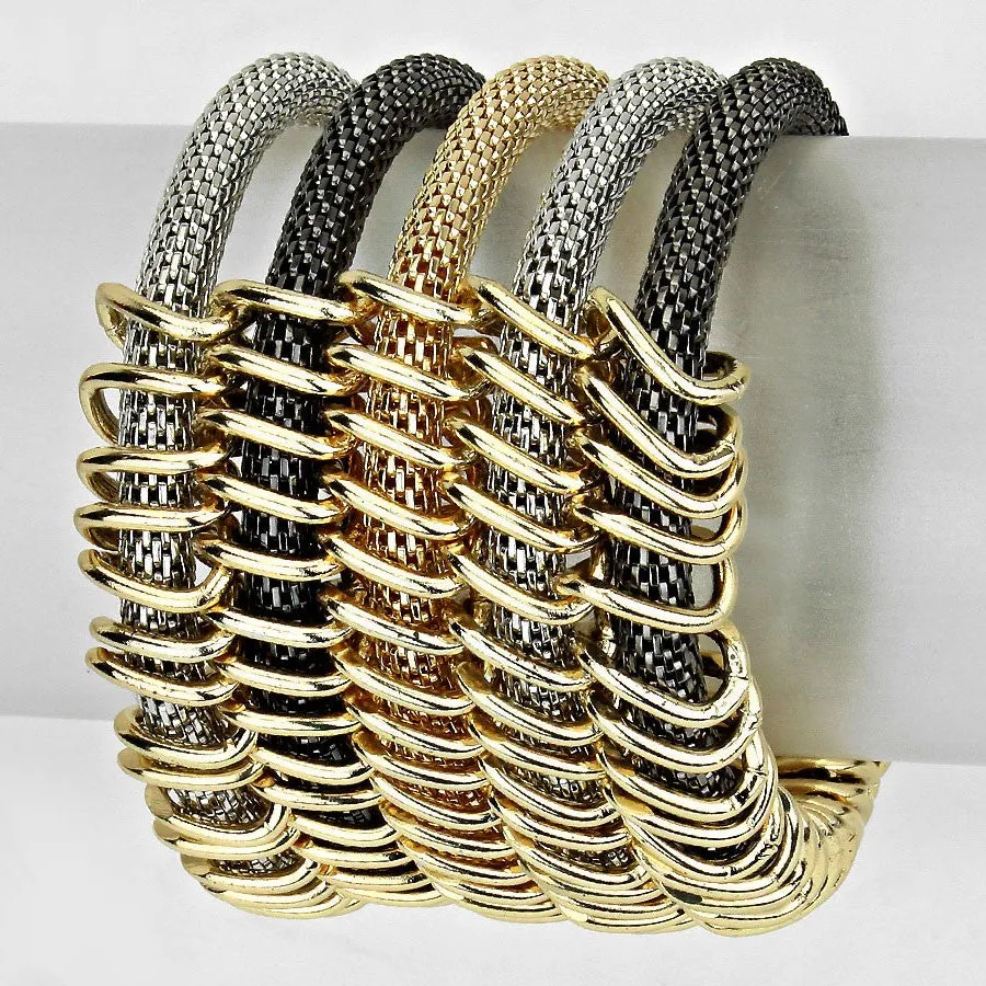 iLLASPARKZ Layered Mesh Stretch Bracelet