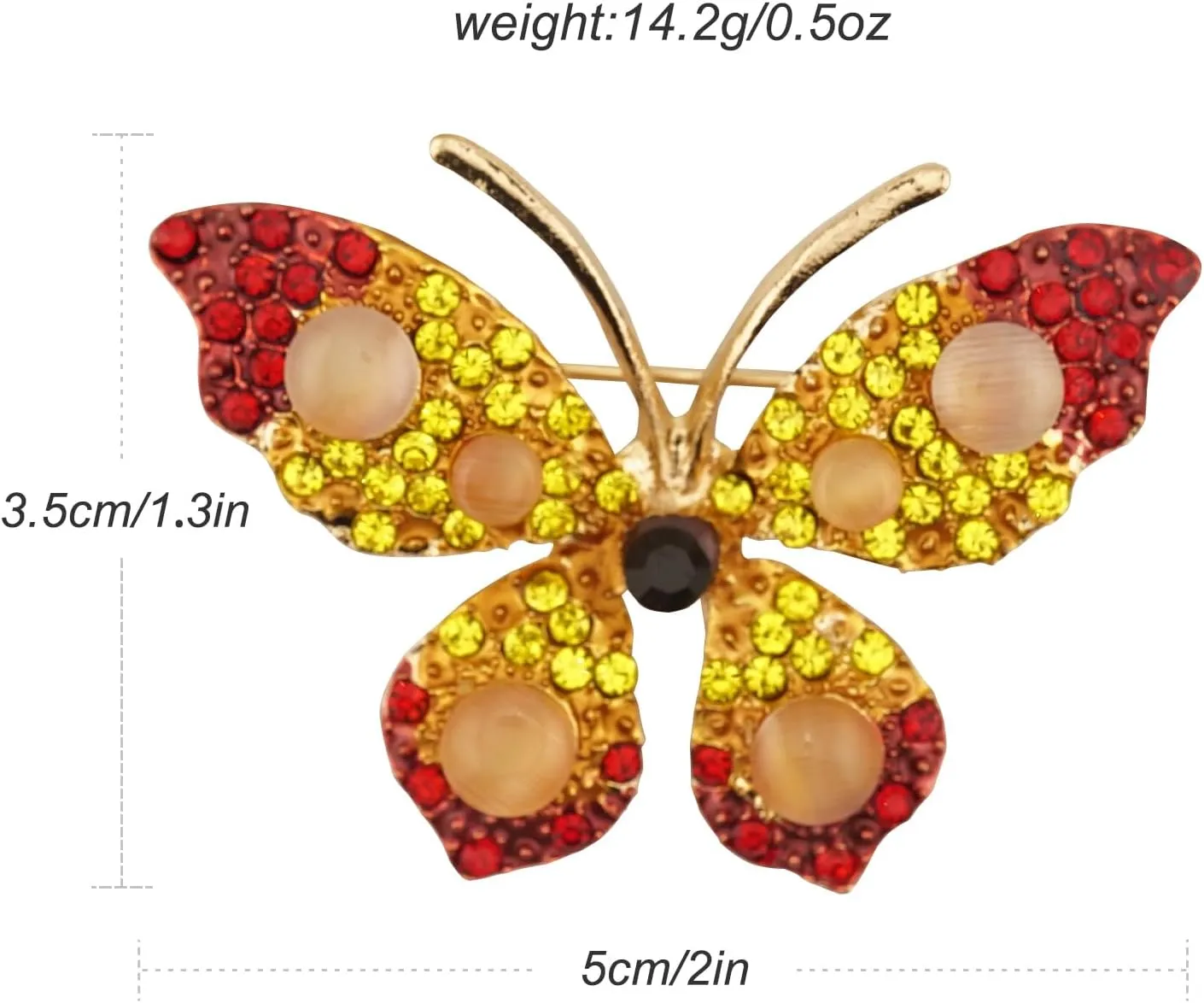 Queen Emperor Butterfly Crystal Diamond Brooch/Elegant, Elegant, Cute Multiple color tones to choose from