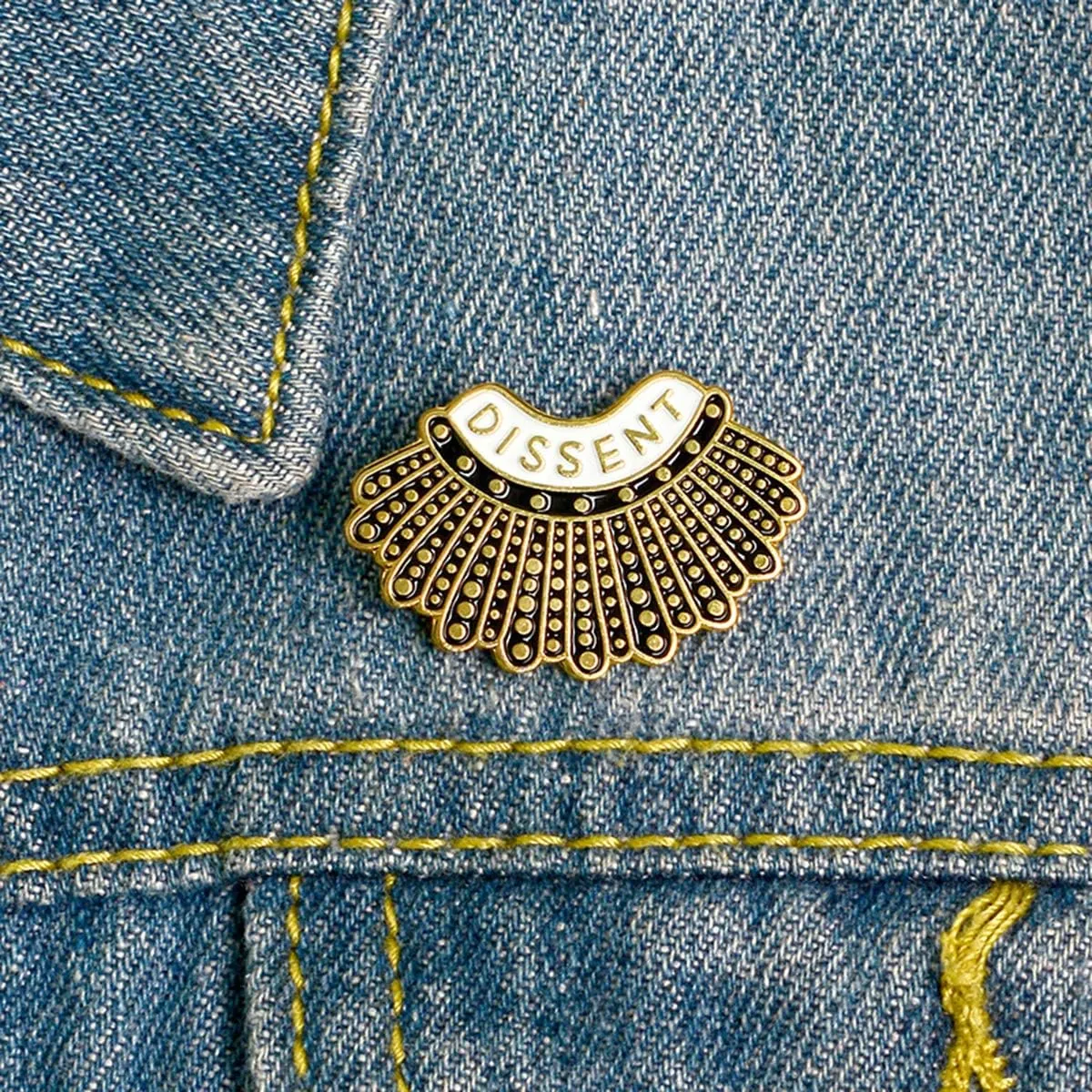 RBG Pins Ruth Bader Ginsburg Pins I Dissent Pins RBG Dissent Collar Feminism Pins Women'S Rights Judge Badge Pins 4 pcs
