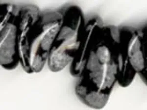 Snowflake Obsidian chips, such a pretty gemstone. 16" strand. b4-obs146