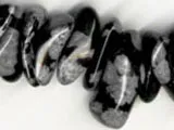 Snowflake Obsidian chips, such a pretty gemstone. 16" strand. b4-obs146